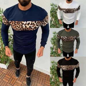 Hommes Hoodies Casual Hommes Sweats Ras Du Cou Sweat À Capuche 2023 Hiver Automne Polaire Hommes Slim Pull Léopard Tops Sportswear