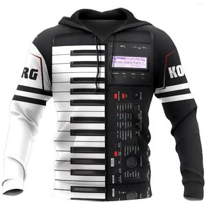 Sudaderas con Capucha para Hombres Impresión Digital 3D Sudadera con Capucha para Hombres Tallas Grandes Guitarra Violín Instrumento Musical Estampado Top Personalidad Jersey Informal Suelto