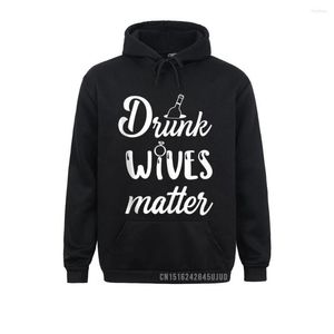 Sweats à capuche pour hommes Drunk Wives Matter Champagne pull vêtements amoureux jour 2023 personnalisé à manches longues sweats pour hommes fou