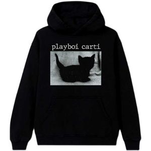 Sudaderas con capucha para hombre Fla independiente playboi Carti whole lotta Red Black Cat Sweater Hoodie con capucha hombres y mujeres146