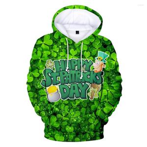 Sweat à capuche pour hommes et femmes, pull-over de taille ample, vert, joyeux saint-Patrick