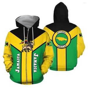 Sudaderas con capucha para hombre Sudadera ligera con capucha para hombre Suéter Jamaica con patrón de bandera Cremallera completa Sudadera con capucha de lana para hombre Abrigo de chándal