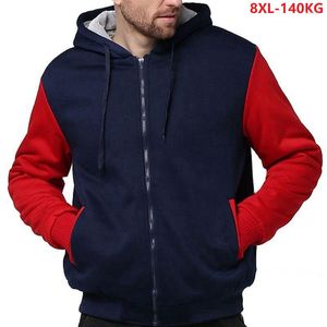 Sudaderas con capucha para hombre, sudaderas gruesas y cálidas de lana con retales para hombre, sudadera de invierno 5XL 8XL, precio bajo, prendas de vestir de talla grande, abrigo para hombre