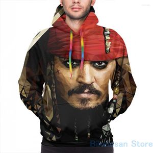 Sweats à capuche pour hommes Sweat pour hommes pour femmes Capitaine Jack Sparrow drôle (2) Imprimer Sweat à capuche décontracté Streatwear