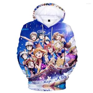 Sweats à capuche pour hommes Poular Anime Cartoon Love Live 3D Print Sweats Cosplay Costume Mode Sweat à capuche Yoshiko Sping Automne Pulls décontractés