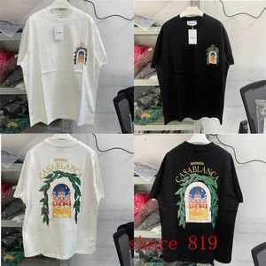 Sudaderas con capucha para hombre 2023 Negro Blanco AVENIDA Casablanca Camiseta Hombre Mujer Alta calidad Greenery Star Castle Camiseta con estampado Casual Tennis Club TopsKF6Q