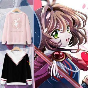 Sweats à capuche pour hommes Sweatshirts Anime Cardcaptor Sakura Impression 3D Sweat à capuche surdimensionné à manches longues Sweat-shirt à col rond Y2K Streetwear Casual Tacksuit 24318