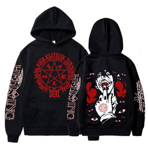 Sweats à capuche pour hommes Sweats drôles Anime Hellsing Ultimate Alucard Fashion Comics Horror Men Harajuku Casual Winter Warm Loose Sweat Top 230113