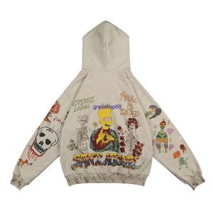 Sudaderas con capucha para hombre Sudaderas Gbk para hombre el suéter con grafiti dibujado a mano de Saint Michael y Simpson para mujer está suelto