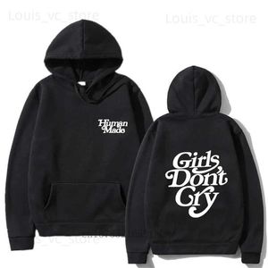 Sweats à capuche pour hommes Sweatshirts Girls Dont Cry Human Made Sweats à capuche Hommes Femmes Mode Lettre Imprimer Casual Japon Streetwear Sweat à capuche Vêtements T231117