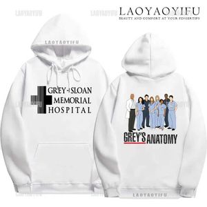 Sweats à capuche masculins Sweatshirts Grays Anatomy Femme Imprime Sweatshirt Men You My Person Sweat à capuche Corée Harajuku Hooded Ulzzang Aestheti TV Hoody Femme T240510