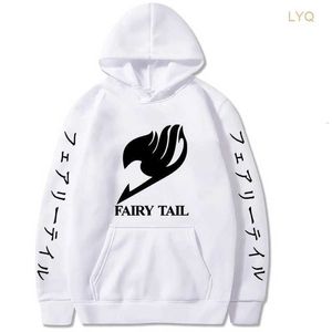 Sweats à capuche pour hommes Sweatshirts Japon Hot Anime Fairy Tail Hommes Femmes Sweat-shirt à manches longues Manga Black Couple surdimensionné Casual Vêtements à capuche 4m3d Y8wd