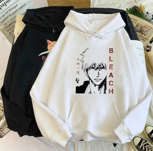 Sweats à capuche masculine Sweatshirts japonais Bleach drôle dessin animé graphique sweat à sweats de sweat Hip Hop Samurai Kawaii Vintage Hop Streetwear Male T221008