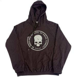 Sudaderas con capucha para hombre de lujo 2023 cabeza de calavera número nueve cara pulóver con capucha terciopelo algodón grueso polar asiático R085 230807