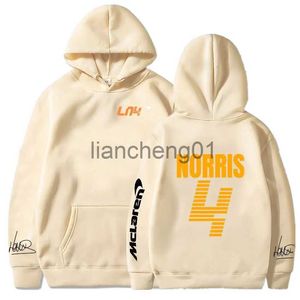 Sweats à capuche pour hommes Sweatshirts Mclaren F1 Sweat à capuche Lando Norris 4 Lettre Imprimer Vêtements pour hommes Vêtements de sport Tendance Printemps Sweat-shirt surdimensionné Lounge Wear Casual Tops x1005