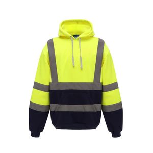 Sudaderas con capucha para hombre Sudaderas Ropa de trabajo para hombre Chaqueta de trabajo de alta visibilidad Abrigo Sudadera de seguridad reflectante para hombre Ropa con capucha Chaquetas de invierno