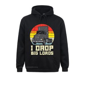 Sweats à capuche pour hommes Sweatshirts Mens Drop Big Loads Truck Retro Truckin Semi Driver Trucker Sweat à capuche cadeau pour hommes Design de vêtements spéciaux