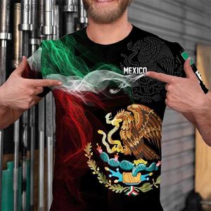 Sweats à capuche masculine Sweatshirts Mexican 3D Imprimé MELNS T-shirt à manches courtes Summer et à mode