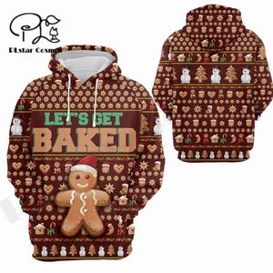 Sweats à capuche pour hommes Sweats PLstar Cosmos 3DPrinted Est Christmas Cookie Art Unique Unisex Funny Streetwear Pullover Harajuku Hoodies/Sweats