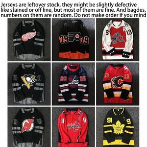 Sudaderas con capucha para hombre Sudaderas Número aleatorio Hockey sobre hielo Deporte Bordado Jersey Manga larga Suelta Tallas grandes Jerseys Camisa 231031