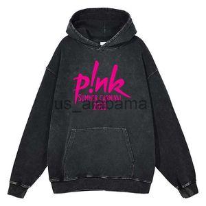 Sweats à capuche pour hommes Sweat à capuche imprimé rose rock P! NK Summer Carnival 2023 Music Tour Sweatshirt Qualité Coton Hiver Mode Hommes Femmes Tops surdimensionnés x0905