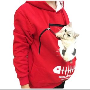 Sudaderas con capucha para hombre Sudaderas con capucha Amantes de los gatos Sudadera con capucha Canguro Perro Mascota Pata Caída Jerseys Bolsa de bolsillo Oreja de animal con capucha Plus 230529