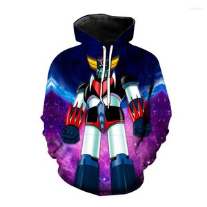 Sudaderas con capucha para hombre UFO Robot Sudadera con estampado 3D Goldorak Anime Grendizer Sudadera con capucha Hombres Mujeres Moda Streetwear Ropa cómoda Harajuku