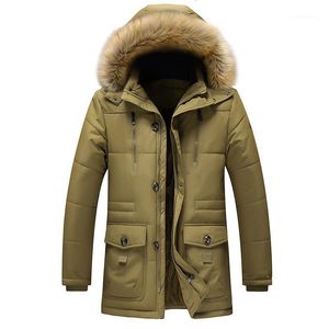Hommes vestes 2021 hommes hiver veste Parkas manteau col de fourrure mode épaissir coton chaud laine doublure décontracté grande taille 7XL