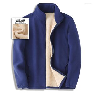 Chaquetas de hombre 2022, chaqueta polar de invierno para hombre, ropa de calle, bloque de piel de Color sólido en el interior, abrigo suave cálido Varsity Fuzzy, ropa para hombre, talla 4XL