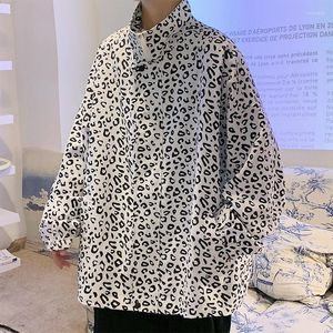 Chaquetas para hombre 2023 estampado de leopardo abrigos de tendencia de moda Casual chaqueta de calle de 4 colores cazadora con cremallera cortavientos de talla grande M-2XL