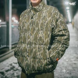 Vestes pour hommes 22ss hiver camouflage motif vertical impression numérique veste rembourrée en coton