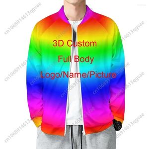 Chaquetas para hombres estampado 3d diy chaqueta de diseño personalizado ropa hip hop streetwear sudadera con cremallera proveedores de mayoristas