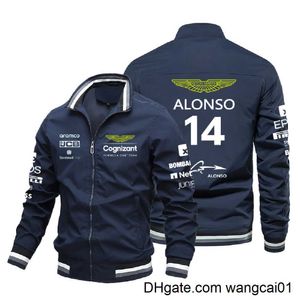 Vestes pour hommes Aston Martin F1 Jacket 2023 14 Fernando Alonso Jack Van F1 Formule 1 Racing Suit Motorcyc Riding Uniform Jacket 0406H23