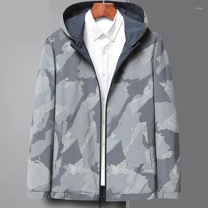 Vestes pour hommes Veste double face pour 2023 Printemps et automne Casual Couleur Solide Camouflage Top Coat