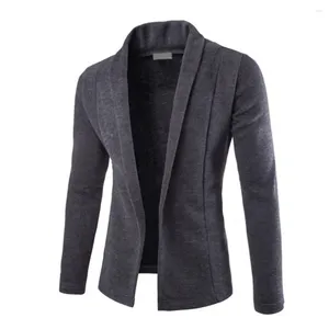 Vestes pour hommes Veste de mode Manteau Couleur unie Chaud Hommes Accessoire Slim Fit Revers