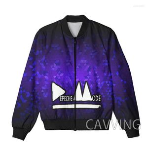 Chaquetas para hombre Moda para mujer / para hombre Estampado en 3D Depeche-Mode Bomber con cremallera Abrigo para hombre Abrigo para hombre con cremallera H01