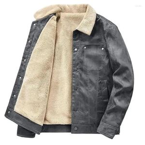 Chaquetas para hombres Abrigo de lana de cordero para chaqueta para hombre Precio al por mayor Otoño e invierno Cálido Hombre grueso Tamaño L-5XL