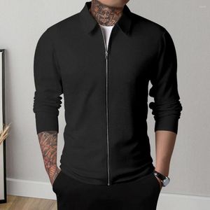 Chaquetas de hombre Abrigo de manga larga Chaqueta de hombre Slim Fit Waffle Texture Elegante solapa con lado para primavera