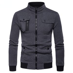 Chaquetas para hombre, chaqueta con cuello colgador, ajuste ultrafino para cárdigan, abrigo cómodo con cremallera, chaqueta con bolsillo oblicuo 230406