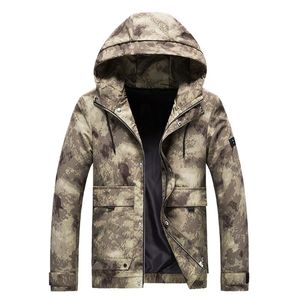 Chaquetas para hombres Niza Hombres Primavera Otoño Abrigos Masculino Casual Camuflaje Mariposa Impresión Ropa Cremallera Sudadera Con Capucha Chaqueta Cortavientos