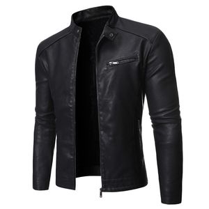 Jackets para hombres Spring and Autumn Chaqueta para hombres Tendencia de moda Corea Slim Fit Casual Leather Motorcycle Jacket 230213