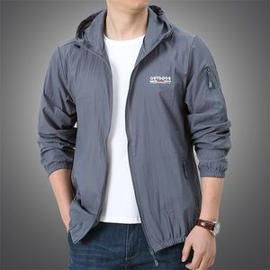 Jackets para hombres delgados verano al aire libre Sun rápido Sun protectoras Mujeres con capucha Sport Breakbreaker Ultra Light 220927