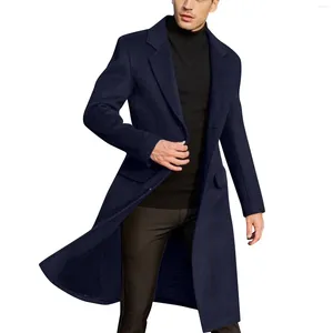 Jackets para hombres Invierno Fashion Fit Long Long Sencillo Termal Termal Trench Coat Corea Corea MUCHAS TIENDAS OFIBLES