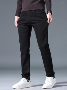 Jeans para hombres 2023 Otoño Stretch Algodón Clásico Negro Azul Slim Fit Pantalones de mezclilla rectos Casual Spandex Pantalones masculinos