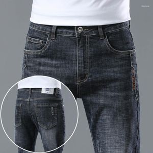 Jeans pour hommes automne décontracté droit coton élastique personnalité mode jeunesse Slim rue Denim pantalon mâle marque pantalon