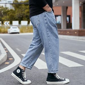 Jeans pour hommes Casual Cropped Loose Harem Straight-leg Pants Wide-leg Drop Feeling Plus-size Polyvalent