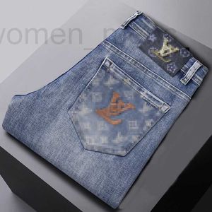 Jeans pour hommes Designer européen automne et hiver nouveau produit haut de gamme qualité grande vache coupe mince petits pieds pantalons longs à la mode jeunesse jean pour hommes 8ww