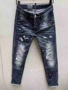 Jeans pour hommes Designer Slim fit jeans hommes tube droit lâche stretch printemps pantalons de sport décontractés D2 Jeans