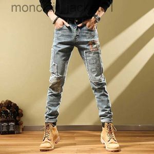 Jeans pour hommes Harem Jeans pour hommes Vintage mode coréenne été hommes Cowboy pantalon élastique Slim Fit coton rétro livraison gratuite pantalon extensible J231006