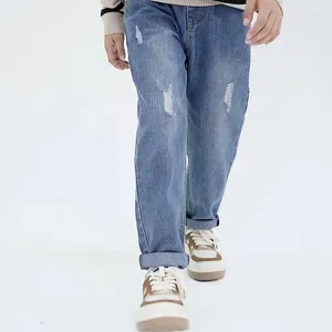 Jeans pour hommes enfants vêtements skinny garçon pantalons d'été enfants de 8 à 12 ans déchirés pour les garçons